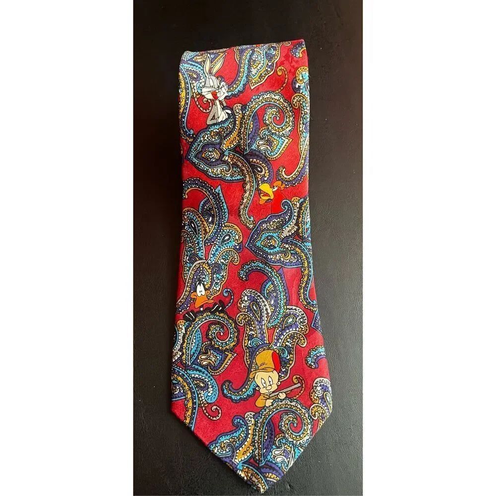Lonny Tunesโpaisley multi character print tie